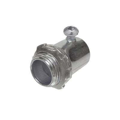 [HUB-2002] Conector de 1/2" (13 mm) para Pared Delgada con Tornillo.
