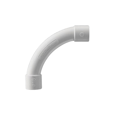 [DX-40-150] Curva de radio estrecho para tubería rígida, recomendado para cables de datos, PVC Auto-extinguible, de 50 mm 