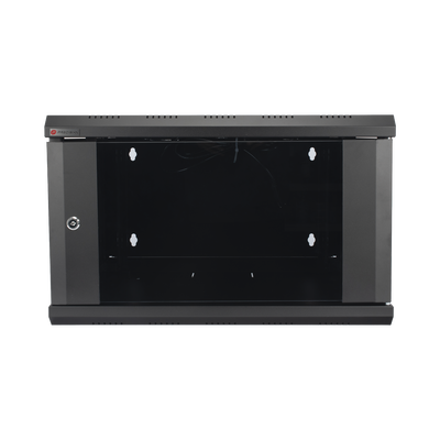 [PS06550G] Gabinete de Pared PRECISION 19 in 6UR (455mm) - Cristal Templado. Incluye: 2 Ventiladores y Panel Cepillo