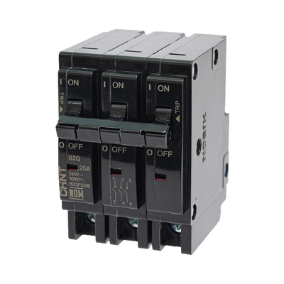 [B2QP315E] MCB - Interruptor Termomagnético Enchufable, Serie: B2Q, 3P, 15A, 240V (SKU:1002294)