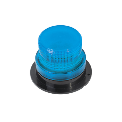 [X126-B] Burbuja brillante de Larga Vida Útil, con 8 LEDs, Color Azul, Domo Azul, 12Vcd