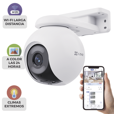 [CS-H8X] Cámara / PT / Wi-Fi / Preset / Patrol / ColorFULL Vision Nocturna / Resolución 4MP / Vista Panorámica 360° / Detección de Forma Humana/Vehículo AI 