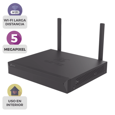 [CSX5S/4W] NVR 3K (5 Megapixel)  / Para 4 Cámaras / 2 antenas Wi-Fi / Compresión H.265 / Almacenamiento hasta 8TB / Salida HDMI-VGA / Compatible ONVIF