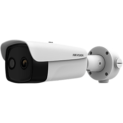 [HM-TD2638-10/G1/T3Y] (HIKMICRO) Bala IP Bi-Espectral / Térmica (384 X 288 / 9.7 mm) / Óptico (4 MP / 6.4 mm) / IA GUANLAN / Rango: -20°C a 150°C / 8°C Tolerancia / Detección de Fuego y Humo / Alarma Visual y Audible / Dual Light / PoE / Antico