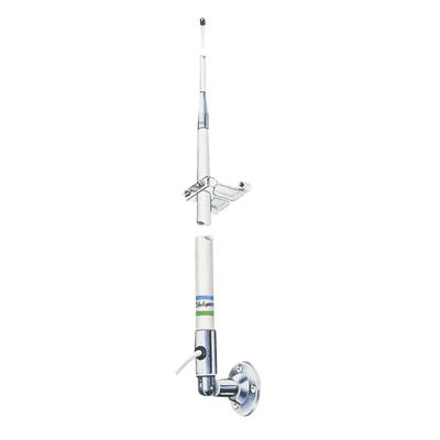 [4018] Antena Marina VHF Para Embarcación / Ganancia de 9 dB / Potencia de Entrada de 50 Watts / Incluye Cable Coaxial RG-58 de 20 Pies 