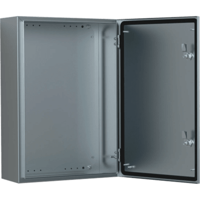 [ASR0242415] Gabinete de Acero Inoxidable 304L ASR IP66 240x240x150 mm (9.4 x 9.4 x 5.9 in) / 2 Cerraduras / Montaje Placa 2 mm