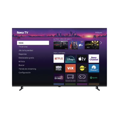 [R58XUQ-L1] SmartTV QLED 4K UHD 58 Pulgadas / Resolución 3840 × 2160 / Tecnología QLED / 1GB DDR4 RAM / 512MB ROM / 3 Puertos HDMI / WiFi 2T2R / ROKU / Audio 8W+8W / VESA 200×200 mm