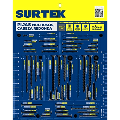 [MUEP1] Muestrario de Pija Multiusos Surtek