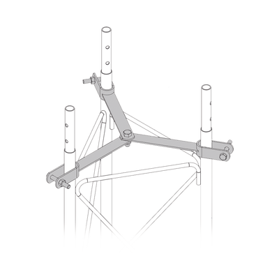 [SJB-45] Brida para sujeción de retenida compatible con tramos STZ45, Galvanizado electrolítico.