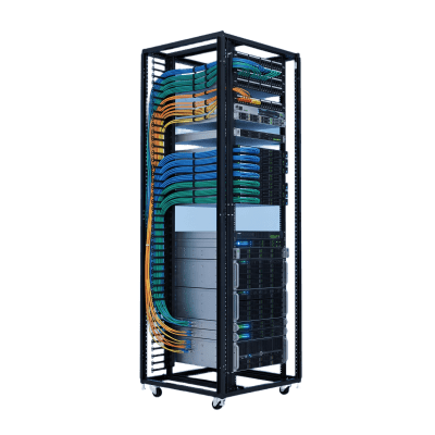 [PS1CM218] Organizador Vertical de Cables para Rack 45 UR (79 in) / Acero Negro RAL 9005 / Sección 95x208 mm (3.7x8.2 in) / Capacidad 726 Cables / Dedos cada 1.75 pulg / ProLine S1 HOFFMAN