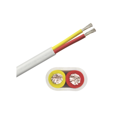[B7W10T-20-100] Rollo de cable plano grado marino calibre 10, de 2 conductores (rojo y amarillo) de 100 pies (30.48 m).