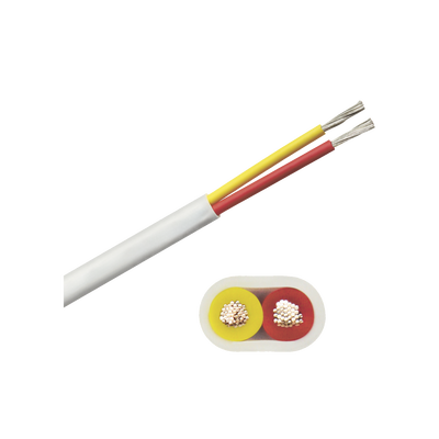 [B7W14T-20-500] Rollo de cable plano grado marino calibre 14, de 2 conductores (rojo y amarillo) de 500 pies (152.4 m). de 2 conductores (rojo y amarillo)