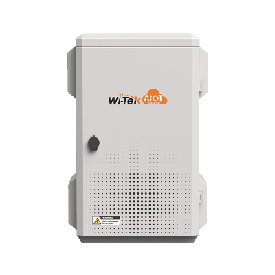 [WI-IOTBOX02] Gabinete de Acero Ventilado para Exterior 680 x 480 x 315 mm con Rieles DIN y 4 Placas Laterales para Montaje de Equipos por Fuera