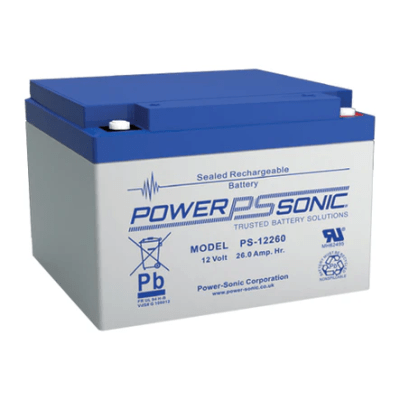 [PS-12260-M5] Batería 12V, 26AH, Para Respaldo, Tecnologías AGM/VRLA, 5 Años Vida Útil, Terminales M5, Reconocida UL  