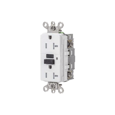 [HUB-GFS-G5362-W] Contacto GFCI 20 A 125 V / Resistente a Intemperie / A prueba de manipulaciones / Color Blanco (Nema 5-20R) / Grado Industrial.