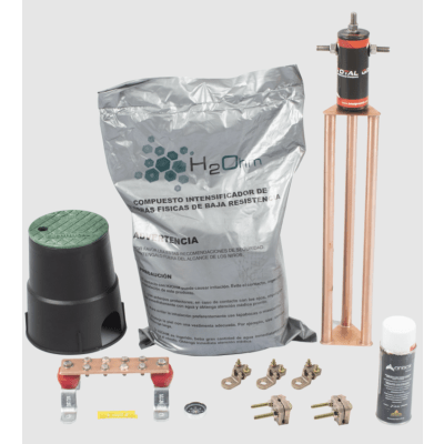 [KITMASTER30ABV2] Kit de tierra física modelo TG30AB con Electrodo Magnetoactivo, capacidad: 30 AMP