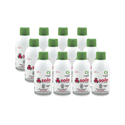 [SOLOC6-PK] Paquete De 12 Latas De Gas Genuino De Monóxido De Carbono (CO) De Uso Manual o En Dispensadores SOLO-330/SOLO-332