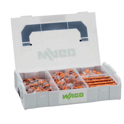 [887-952] Kit de Bornas de Conexión L-BOXX Mini / Serie 221 / 4 mm² / Transparente / Temperatura 85°C / 4-5 Conductores