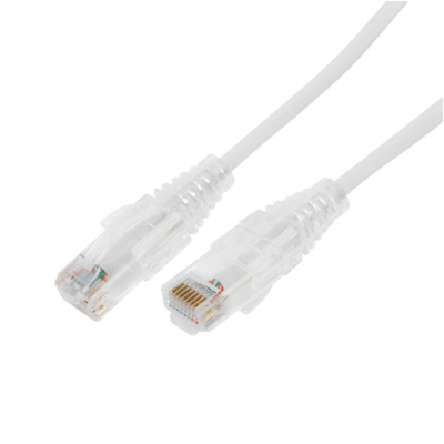 [LP-UT6A-700-WH28] Cable de Parcheo Slim UTP Cat6A - 7 Metros (22.97 Pies) Blanco, Diámetro Reducido (28 AWG)